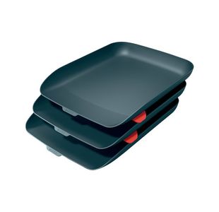Leitz Cosy Letter Tray A4 Velvet Grey (Pack of 3) 53582089