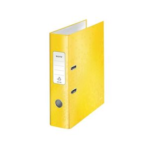Leitz 180 WOW Lever Arch File A4 80mm Yellow (10 Pack) 10050016