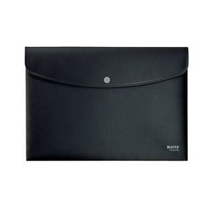 Leitz Recycle Document Wallet Plastic A4 Black (Pack of 10) 46780095