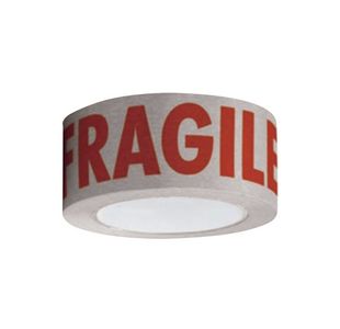 50mmx50m Self Adhesive Paper Tape Printed Fragile (Pack of 6) SAP5050FR