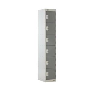 Six Compartment Locker 300x300x1800mm Dark Grey Door MC00033