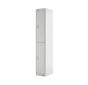 Two Compartment Locker 300x450x1800mm Light Grey Door MC00044