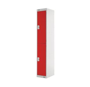 Two Compartment Locker 300x450x1800mm Red Door MC00047