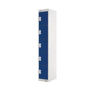 Five Compartment Locker 300x450x1800mm Blue Door MC00061