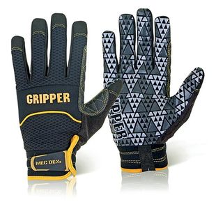 Mec Dex Rough Gripper Mechanics Gloves 1Pr Black M MECPR-741M