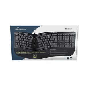 MediaRange Wired Ergonomic Multimedia Keyboard Black MROS120-UK