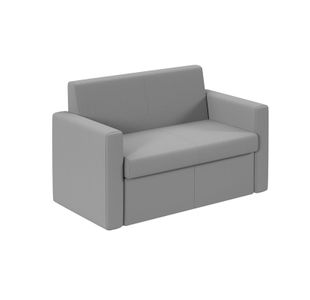 Melody double seater fabric sofa in Grey