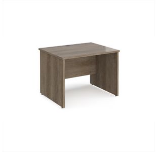 Maestro 25 straight desk 1000mm x 800mm - nebraska oak top with panel end leg