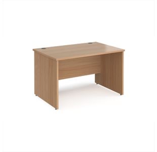 Maestro 25 straight desk 1200mm x 800mm - beech top with panel end leg