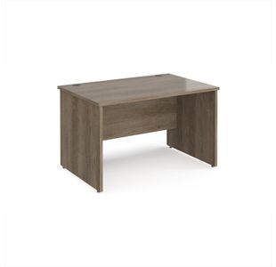 Maestro 25 straight desk 1200mm x 800mm - nebraska oak top with panel end leg