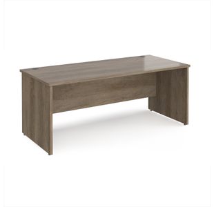 Maestro 25 straight desk 1800mm x 800mm - nebraska oak top with panel end leg