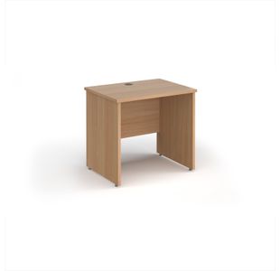 Maestro 25 straight desk 800mm x 600mm - beech top with panel end leg