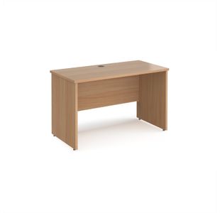 Maestro 25 straight desk 1200mm x 600mm - beech top with panel end leg
