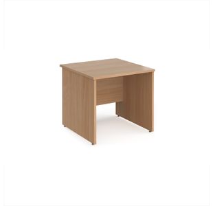 Maestro 25 straight desk 800mm x 800mm - beech top with panel end leg