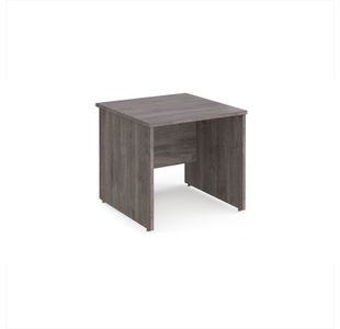 Maestro 25 straight desk 800mm x 800mm - grey oak top with panel end leg