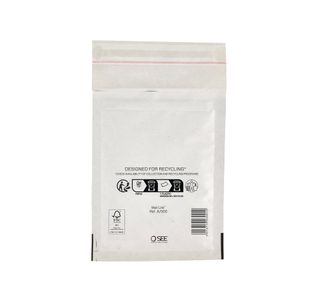 Sealed Air Bubble Lined Postal Bag White A000 110x160mm (Pack of 100) 103005566