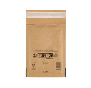 Sealed Air Bubble Lined Postal Bag Gold A000 110x160mm (Pack of 100) 103027400