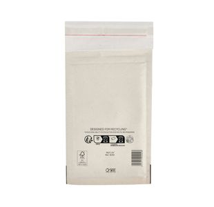 Sealed Air Bubble Lined Postal Bag White 120x210mm MLW B/00 (Pack of 100) 103005497