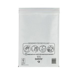 Mail Lite Bubble Postal Bag White F3-220x330 (Pack of 50) 101098084