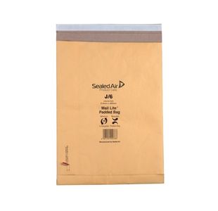 Mail Lite Padded Postal Bag Size J/6 314x450mm Gold (50 Pack) 100943512