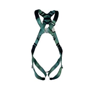 MSA V-Form Full Body Back Chest D-Ring Qwik-Fit Safety Harness Green L MSA10206041