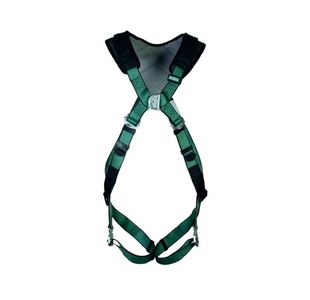 MSA V-Form+ Full Body Back Chest D-Ring Bayonet Safety Harness Green XL MSA10206053