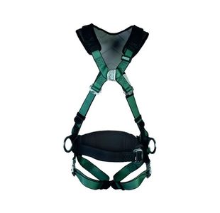 MSA XL V-Form + Back/Chest/Hip D-Ring Bayonet Harness W/W Belt Green XL MSA10206056