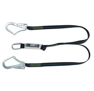 MSA 1.5m Webbing Twin Leg Lanyard Chrome MSA10185612