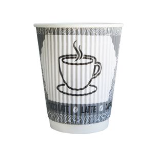 MyCafe Rippled Wall Hot Cups 12oz/35cl Pack of 25 MYC10269