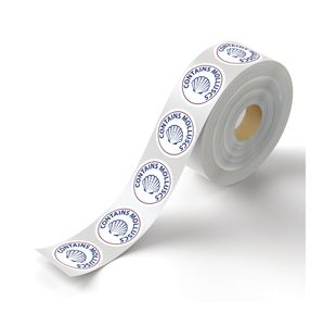 MyCafe Food Label Contains Molluscs Removable Pack of 1000 MYC10618