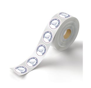 MyCafe Food Label Contains Soy Beans Removable Pack of 1000 MYC10621