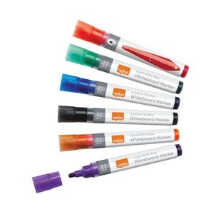 Nobo Liquid Ink Drywipe Marker Assorted (6 Pack) 1901077