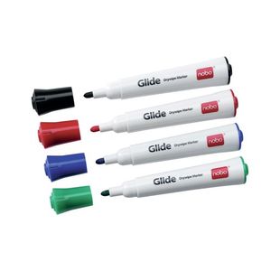 Nobo Glide Drywipe Marker Medium Assorted (4 Pack) 1902096
