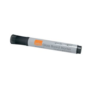 Nobo Glass Whiteboard Marker Black (4 Pack) 1905322