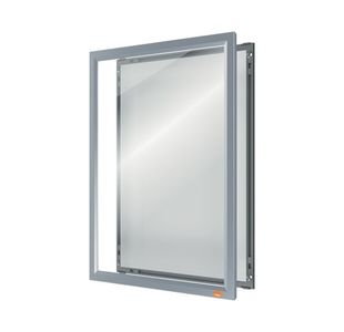 Nobo A4 Poster Frame Anodised Clip Wall Mountable Silver 1915578