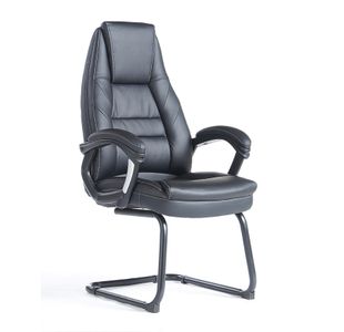 Noble executive visitors chair - black faux leather