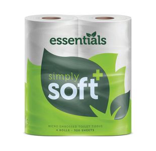Essentials Toilet Roll 2-Ply 320 Sheets Per Roll 4x12 (Pack of 48) ECR2320