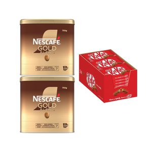 Nescafe Gold Blend 750g Pack of 2 Buy 2 Get FOC KitKat Pack of 24