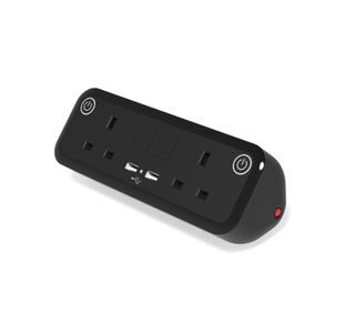 Nucleus 2 UK Socket Power Module with Dual A USB Charging - Black
