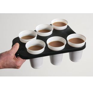 Acorn Vending Cup Tray Plastic 6 Cup Capacity Black DRINKTRAY