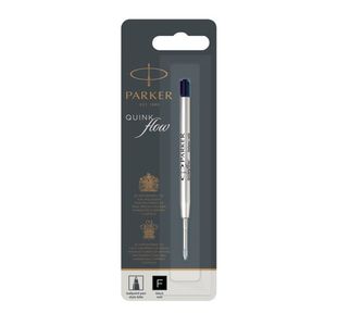Parker Quink Ballpoint Pen Refill Fine Black Blister (Pack of 12) 1950367