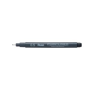 Pentel Pointliner Pigment Liner 0.5mm Black (Pack of 12) S20P-5A