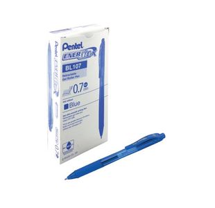 Pentel EnerGel X Retractable Gel Pen Medium Blue (Pack of 12) BL107/14-C