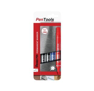 Pentel N50 Permanent Marker Bullet Assorted (Pack of 4) N50-PRO4ABCEU