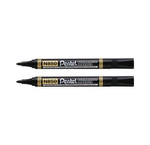 Pentel N850 Permanent Bullet Marker Black (Pack of 12) Buy 1 Get 1 FOC