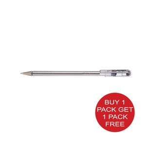 Pentel BK77 Superb Ballpoint Pen Fine Black Pack of 12 2 For 1