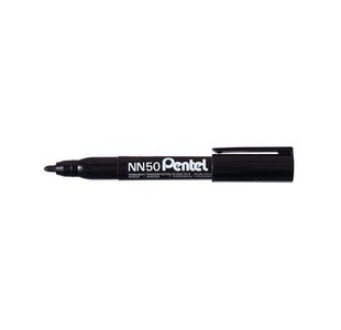 Pentel NN50 Permanent Marker Bullet Tip Black (Pack of 12) NN50-A