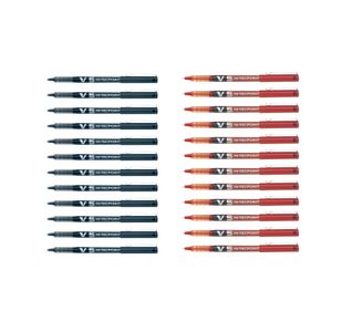 Pilot V5 Hi-Tecpoint Rollerball Buy 12 Blk Pens Get 12 V5 Red Pens FOC