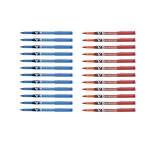 Pilot V5 Hi-Tecpoint Rollerball Buy 12 Blu Pens Get 12 V5 Red Pens FOC