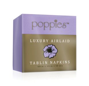 Poppies Tablin Napkins 4 Fold 40cm Lilac (Pack of 500) 4044LC